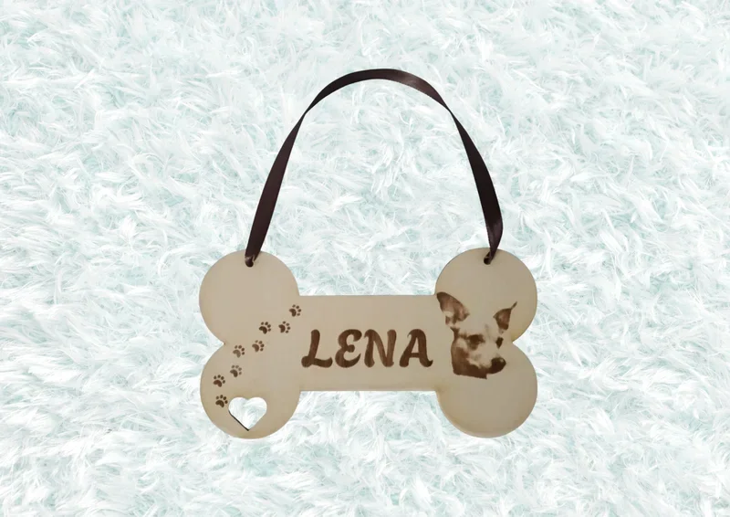 HUESO CON FOTO DE MASCOTA